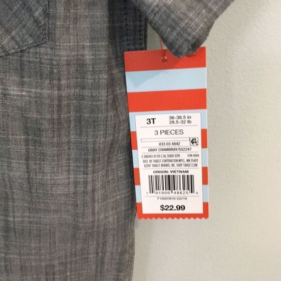 Target Cat and Jack Denim Shirt with Bow Tie - Picture 5 of 5